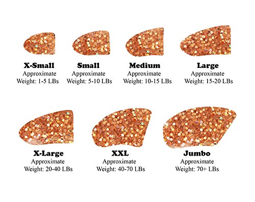 Purrdy Paws 40 Pack Soft Nail Caps For Dog Claws Gold Holographic Glitter X-Large