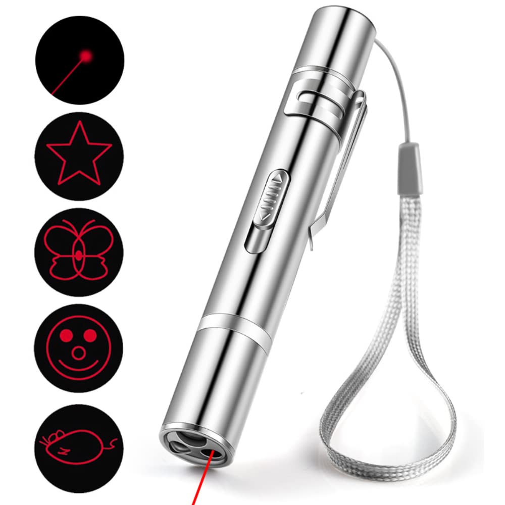 Wnzqk Cat Toys Laser Pointer Rechargeable Cat Laser Toy Interactive Cat Toys For Indoor Cats Kittenes Dogs Led Flashlight 7 Adju