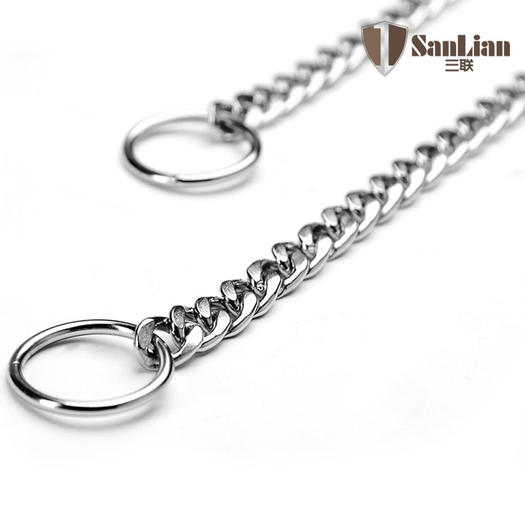 Dog Choke Collars For Medium Dogs, Dog Chain Collars Slip P Chain Choker Metal Link Training Heavy Duty Martingale Dog Collar Fo