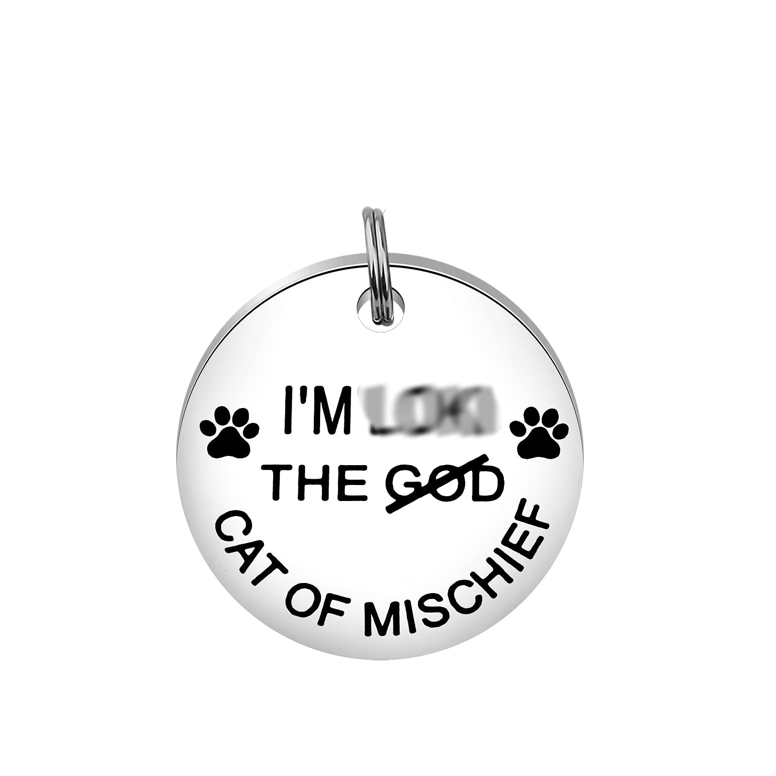 Ensianth Pet Collar Tags Cat Of Mischief Gift Cat Id Tags Cat Owner Gift Pet Id Tags Cat Lady Gift (Cat Of Mischief)