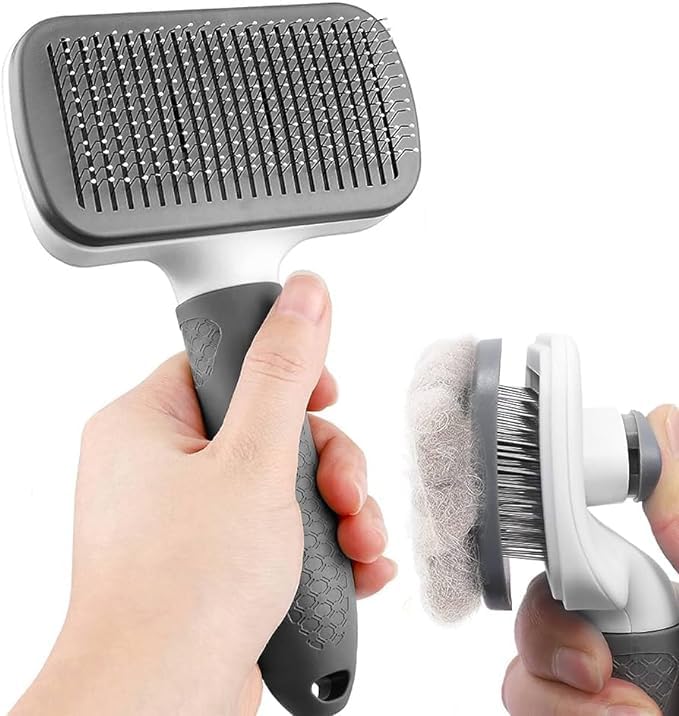 Breedo Slicker Dog Comb Brush Pet Grooming Brush Daily Use To Clean Loose Fur & Dirt Great For Dogs And Cats With Medium Long Ha