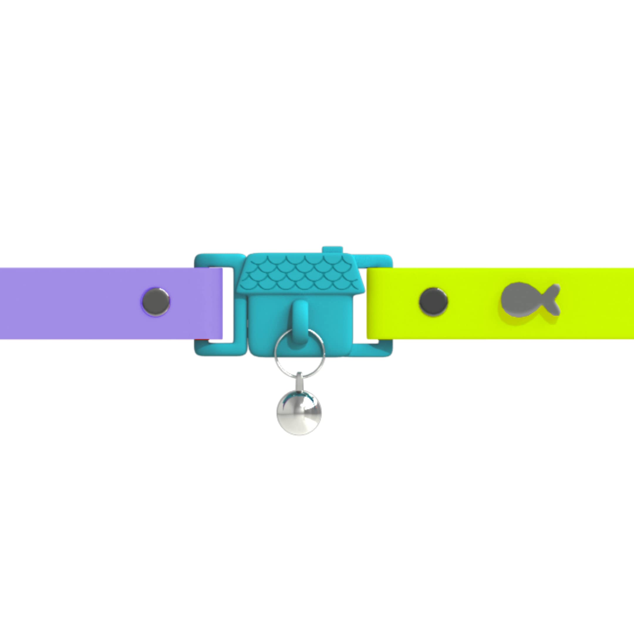 Kittyrama Tahiti Cat Collar with Bell. Cat Friendly Award Winner. Approved by Vets and Cat Experts. Breakaway Cat Collars Quick 