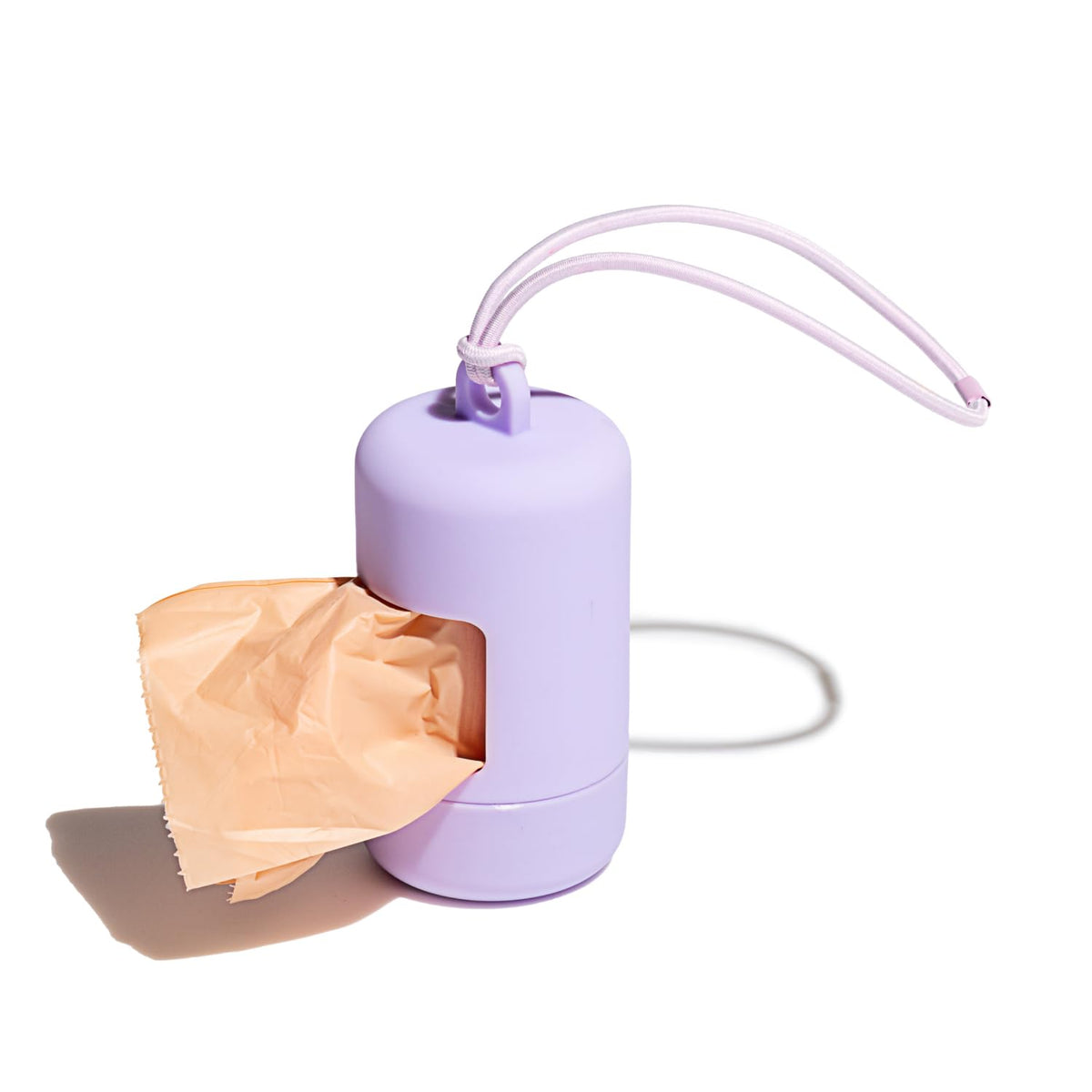 Wild One Dog Poop Bag Holder and Dispenser with Leash Attachment, Leak Proof, Easy Twist Top for Refills, Includes 1 Roll Bags, 