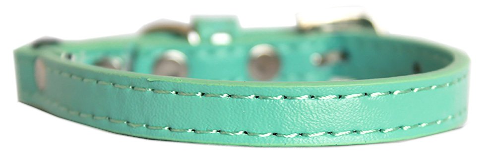 Mirage Pet Products Premium Plain Cat safety collar Aqua Size 14