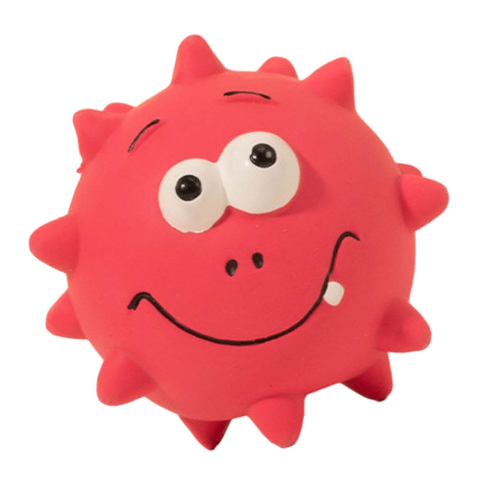ATORSE Squeak Latex Dog Toy Cute Squeaky Toy for Small Medium Puppy Dogs Training Rose Red