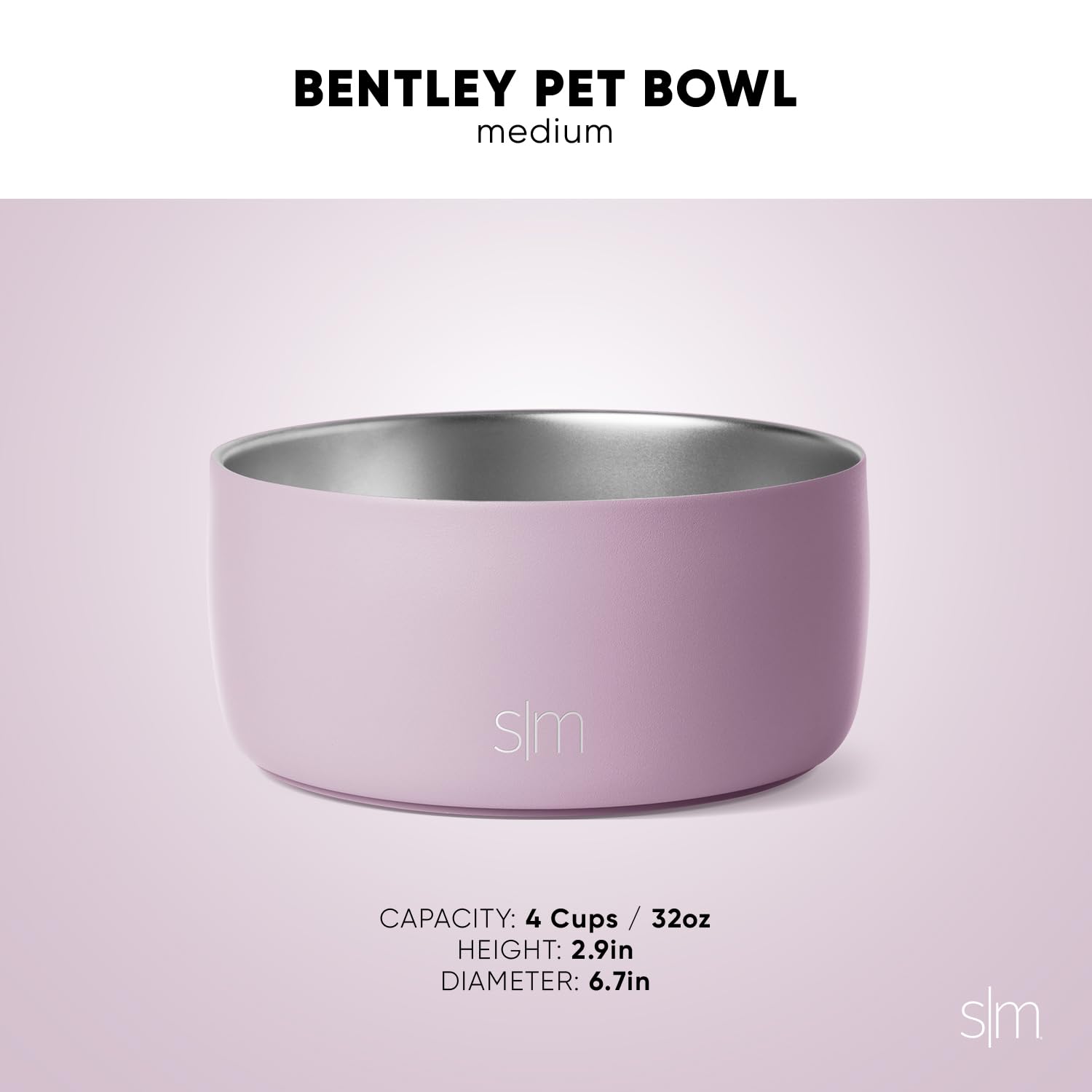 Simple Modern Stainless Steel Pet Water Bowl for Dogs & Cats | Reusable Insulated Stainless Steel Food Bowls for Dog Cat | No Ti