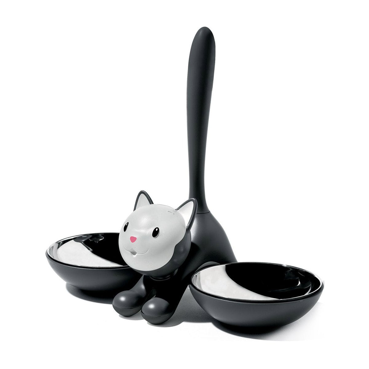 Alessi Ammi09 B Tigrito Cat Bowl, Black, Black