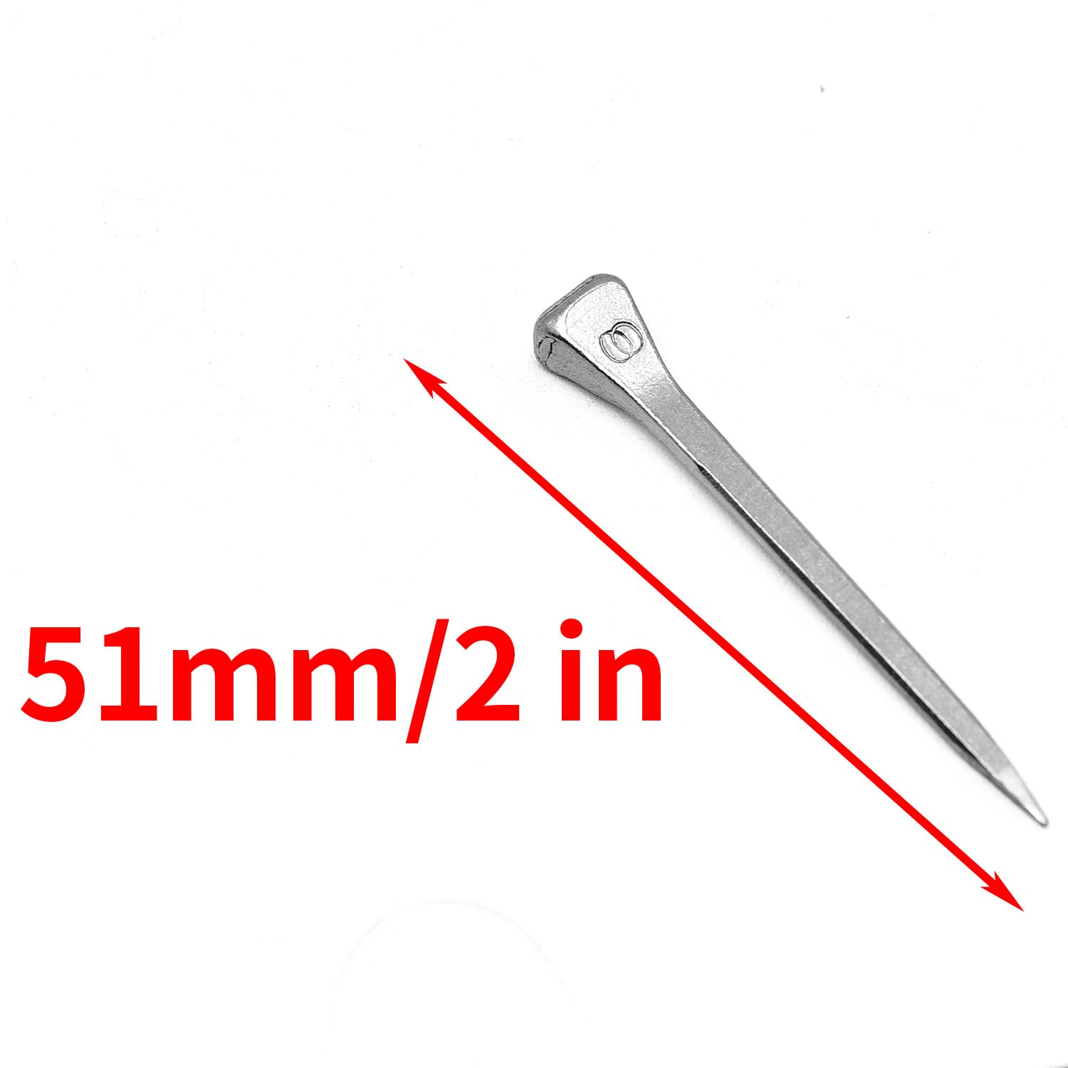 Surf Turtle E5 Horseshoe Nails 50 Pcs 2 Inches Low Carbon Steel Horse Hoof Nails Horse Training Supplies Tool For Securing Firml