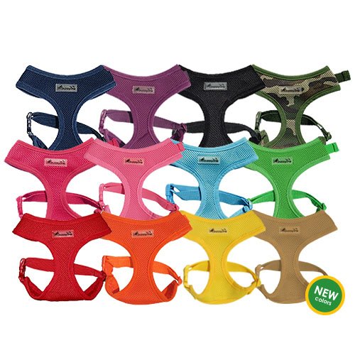 IPuppyone Adjustable Dog Harness "Air Flex" Medium Purple, Soft Polyester Material, Model 1277.M.PURPLE