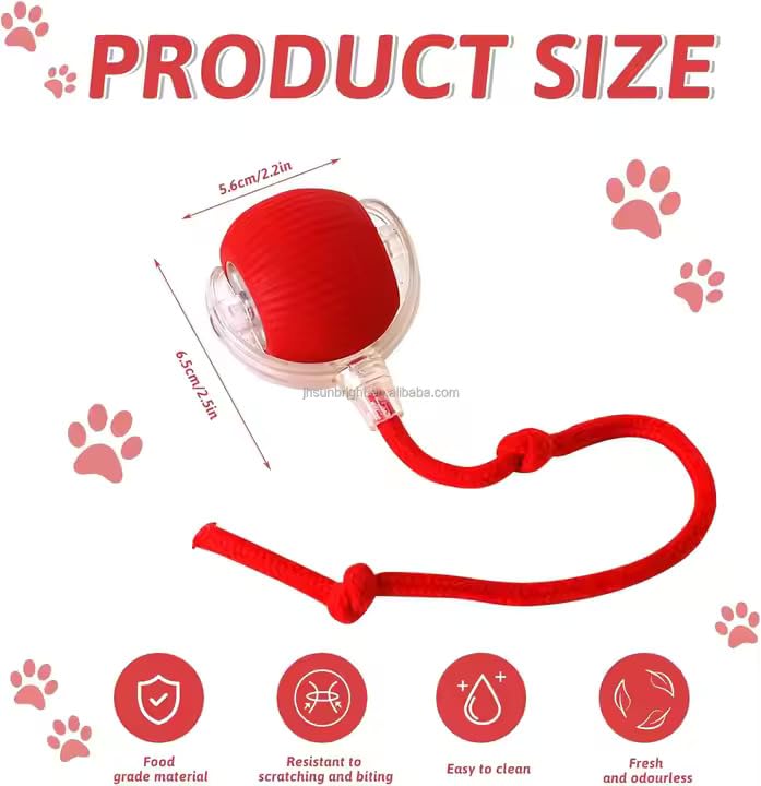 Zykornium Interactive Cat Ball Toy, Automatic Moving Smart Ball, Usb Rechargeable, Self-Rolling With Faux Tail, 360 Motion, Mimi