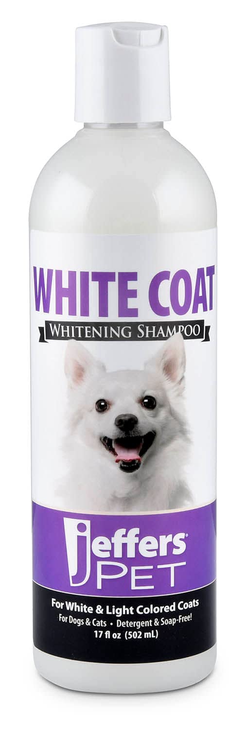 Jeffers White Coat Pet Shampoo For Dogs, Cats, & Small Animals, 17 Oz - Soap Free, Concentrated Formula For White & Light Coats,