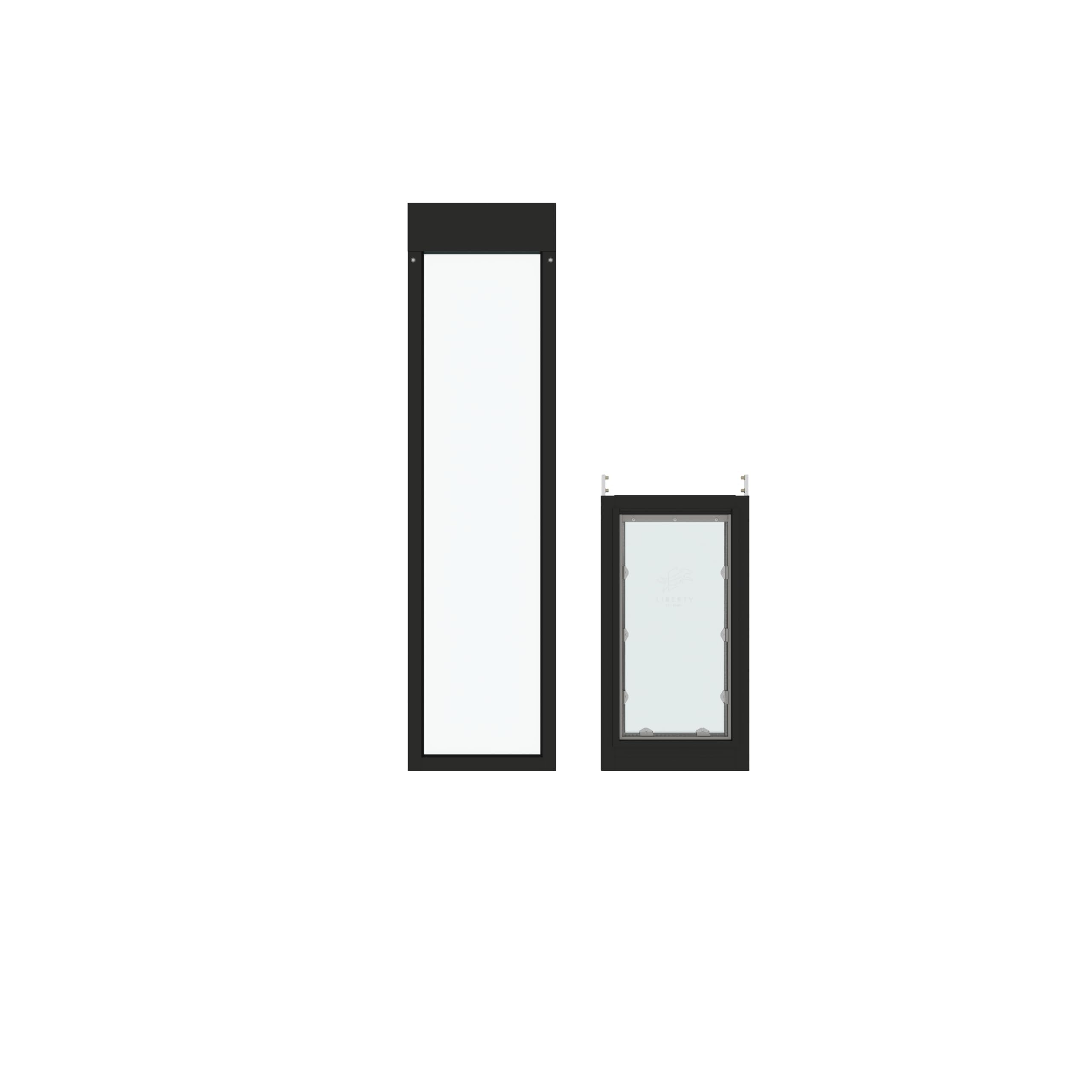 Liberty Pet Door For Sliding Glass Door | Aluminum Frame With Closing Cover For Home & Rentals | Clear Glass | Black, Xl Flap, 8