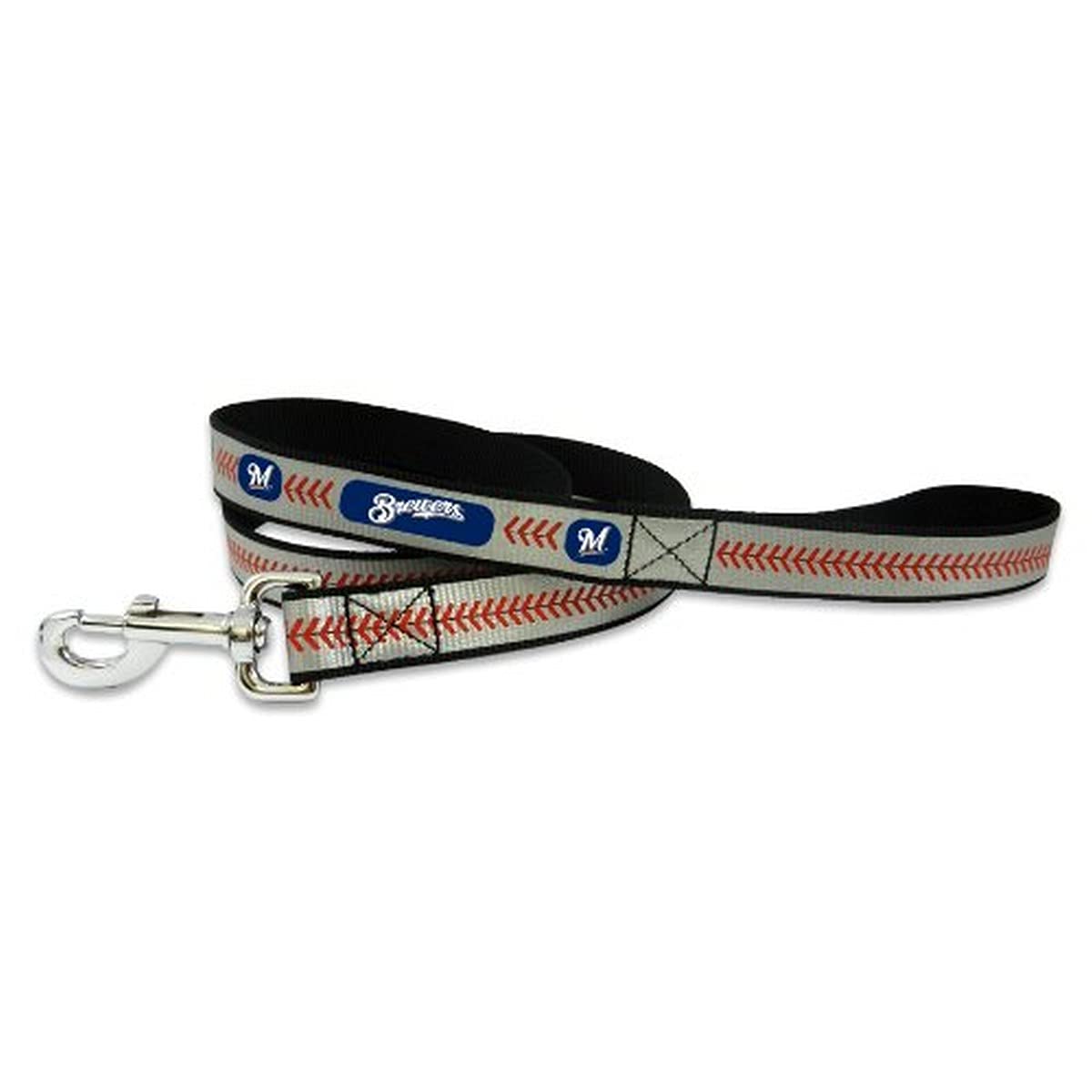 Mlb Milwaukee Brewers Baseball Pet Leash, Reflective, Small