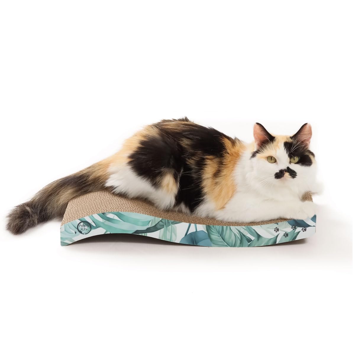 Reversible Wave Cat Scratcher For Indoor Cats - Cat Scratching Board, Horizontal Cat Scratch Pad Lounger With Reversible Usabili