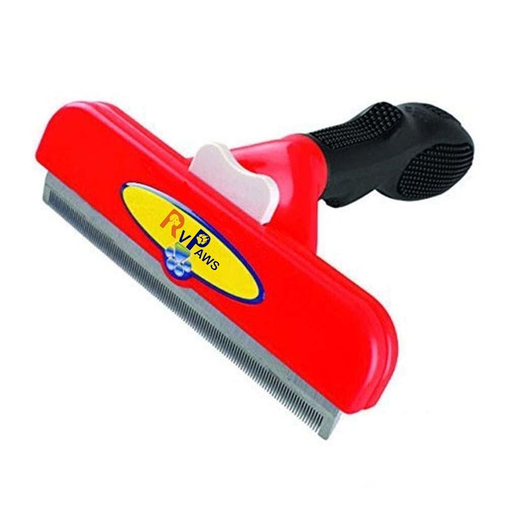Woofy NonSlip Handle Pet Grooming DeShedder Hair Brush Ideal For Shedding Dogs & Cats With Hair Longer Than 2 Inches  Multico