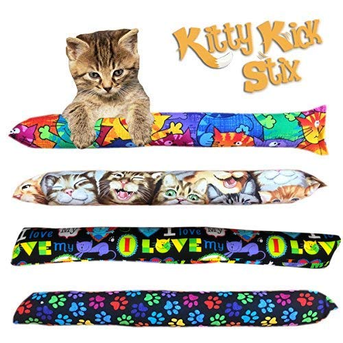 Kitty Kick Stix 15'' Original Catnip Kicker Toy (Set Of 2), Made In Usa (Mystery)
