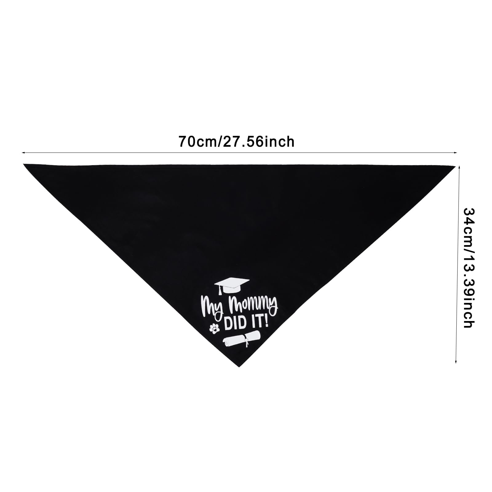 Sumersha Dog Graduation Bandana, My Mommy Did It Dog Bandana Graduation Outfit Black Dog Scarf For Small Medium Large Dogs