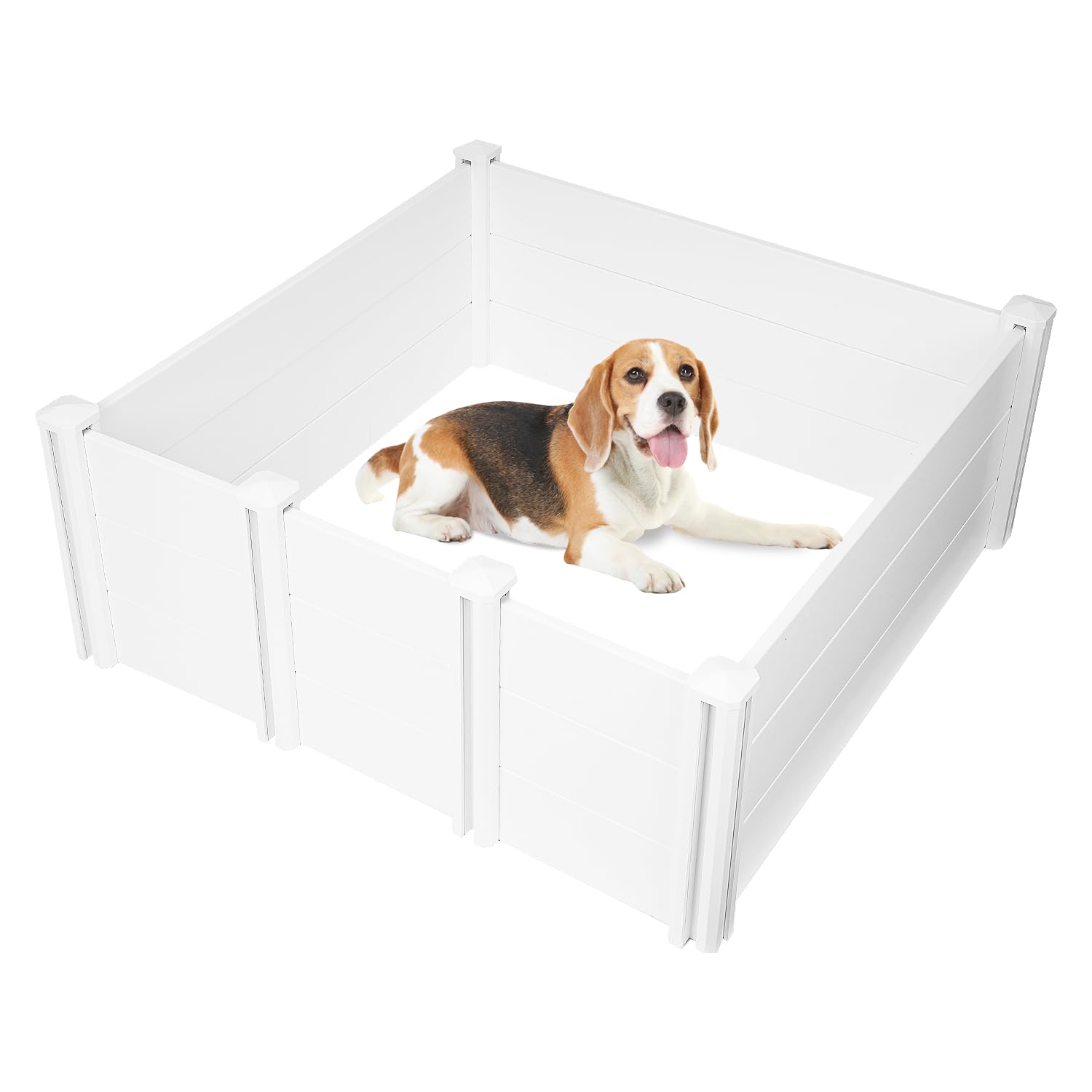Lotfun Whelping Box For Large Breed Dogs 48''X48''X18'', Pvc Puppy Playpen, Waterproof & Rustproof Whelping Pen, Puppy Whelping 