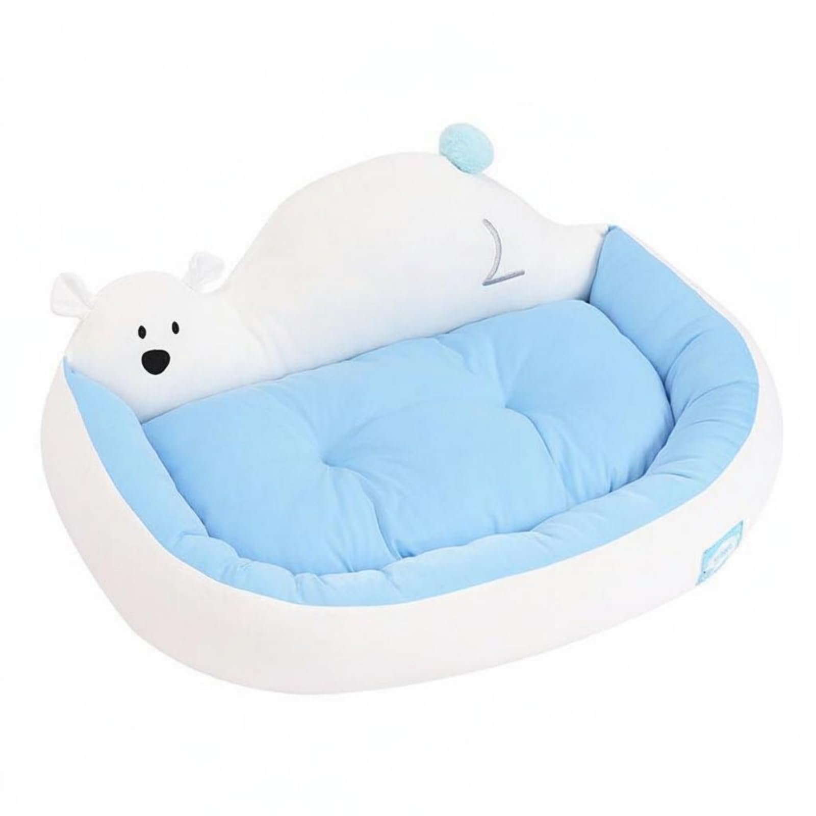 Merishopp Arctic Bear Pet Bed Summer Use Cooling Dog Bed Soft Washable Pet Cooling Mat for Dogs, Cats, Hot Weather, Lying Polar 