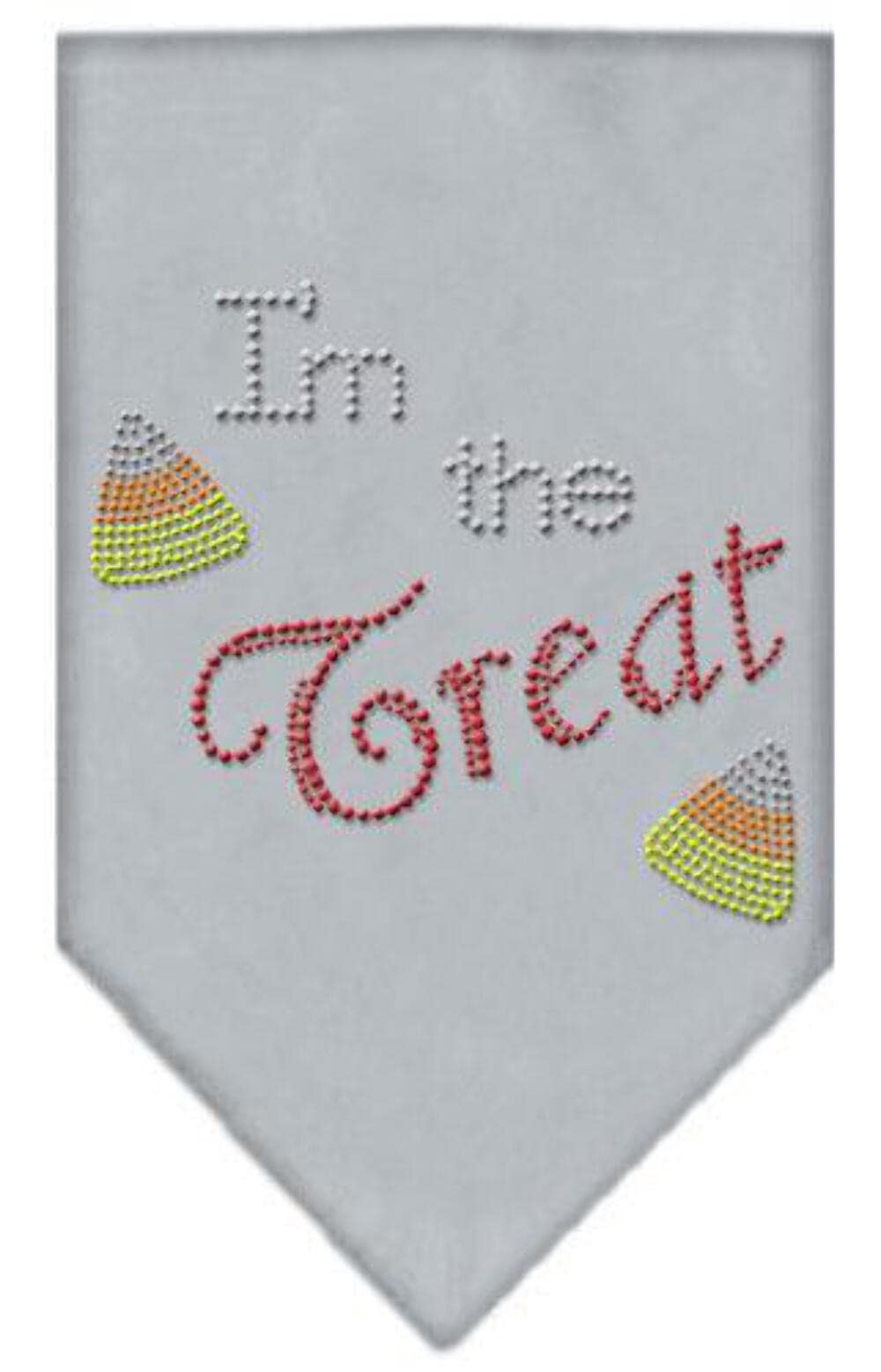 Mirage Pet Products I'm The Treat Rhinestone Bandana mall, Grey, Small