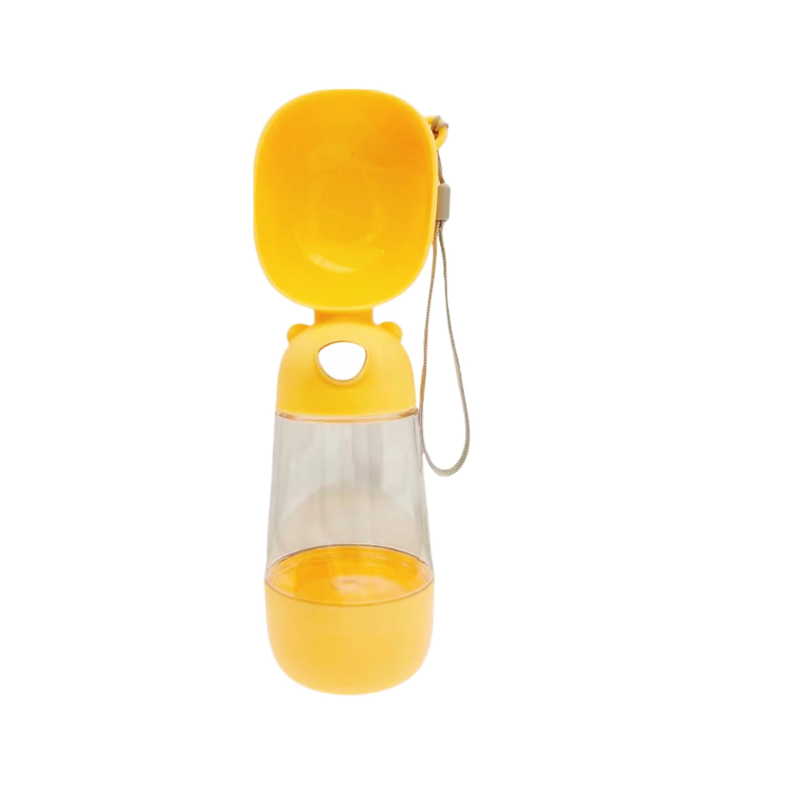 Portable Dog Water Bottle, Leak-Proof pet Water Bottle, 19 oz Large Capacity Outdoor Dog Water Fountain with Food Container, Sui