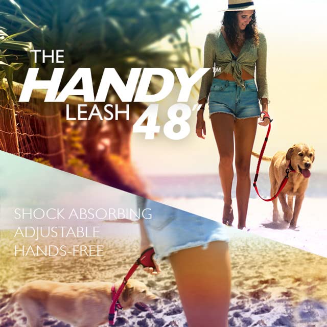 Ezydog Handy 48 Bungee Dog Leash - The Best Hands-Free Running Leash Training Lead With Superior Control And Reflective Stitching - Zero Shock Shock-Absorbing Technology (Adjustable 36” - 48”, Black)