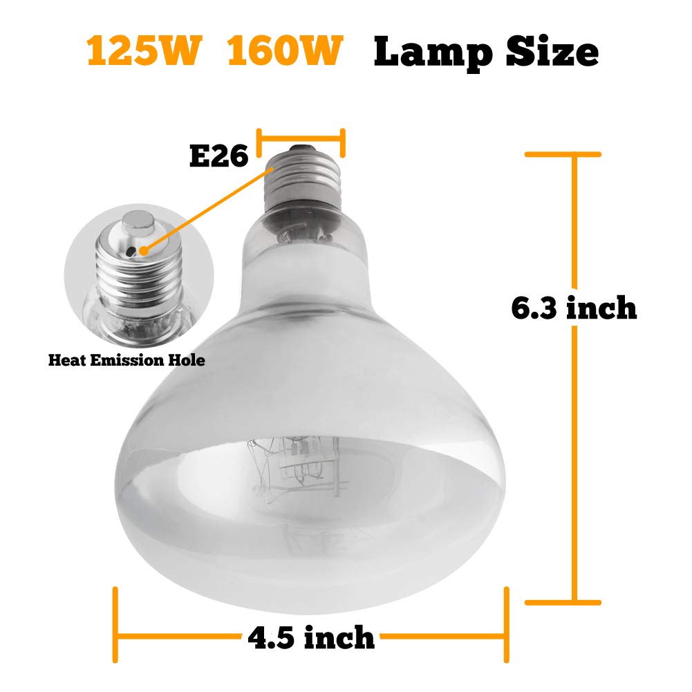 Tekizoo Uva Uvb Sun Lamp High Intensity Self-Ballasted Heat Basking Lamp/Light/Bulb For Reptile And Amphibian (125W)