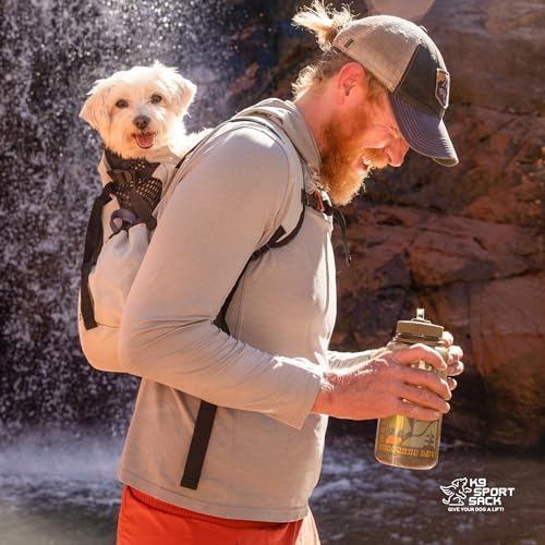 K9 Sport Sack Air 2 - X-Small, Light Grey - Ideal for Dogs with 9-12    Back Length - Durable, Breathable Backpack-Style Carrier