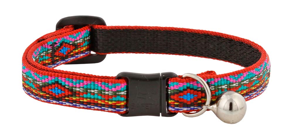Breakaway Cat Collar With Bell By Lupine 1/2 Wide El Paso Design Adjusts 8-12