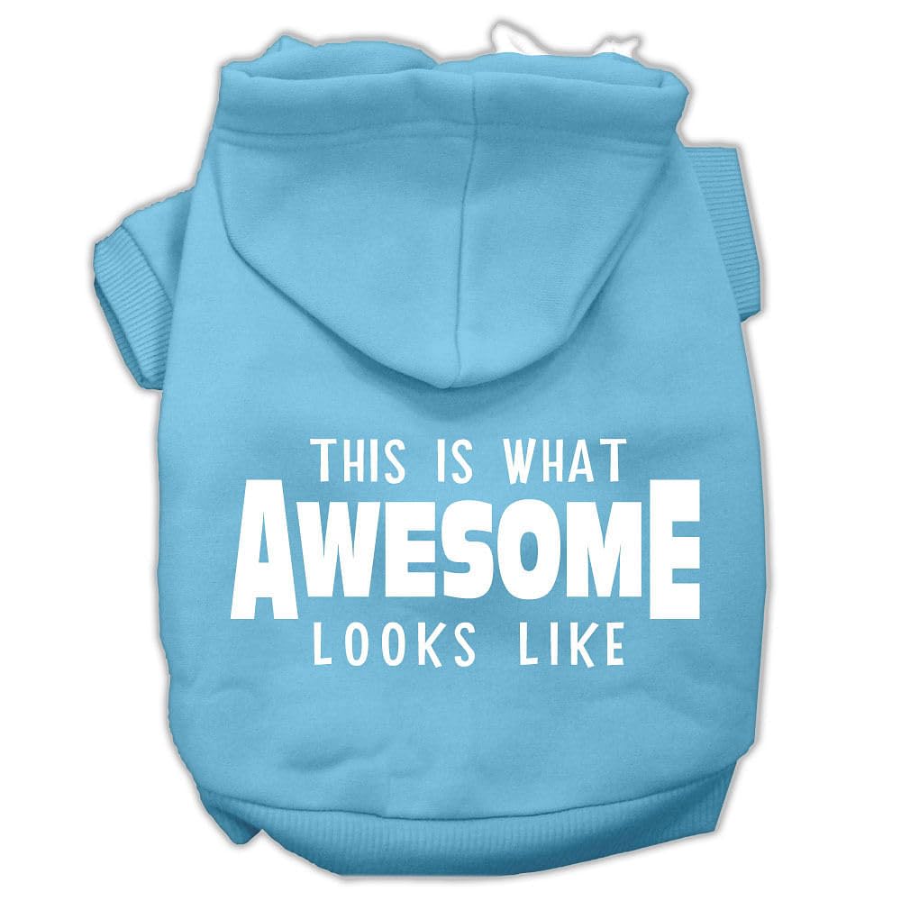 Mirage Pet Products 20&quot; This is What Awesome Looks Like Dog Pet Hoodie, 3X-Large, Baby Blue