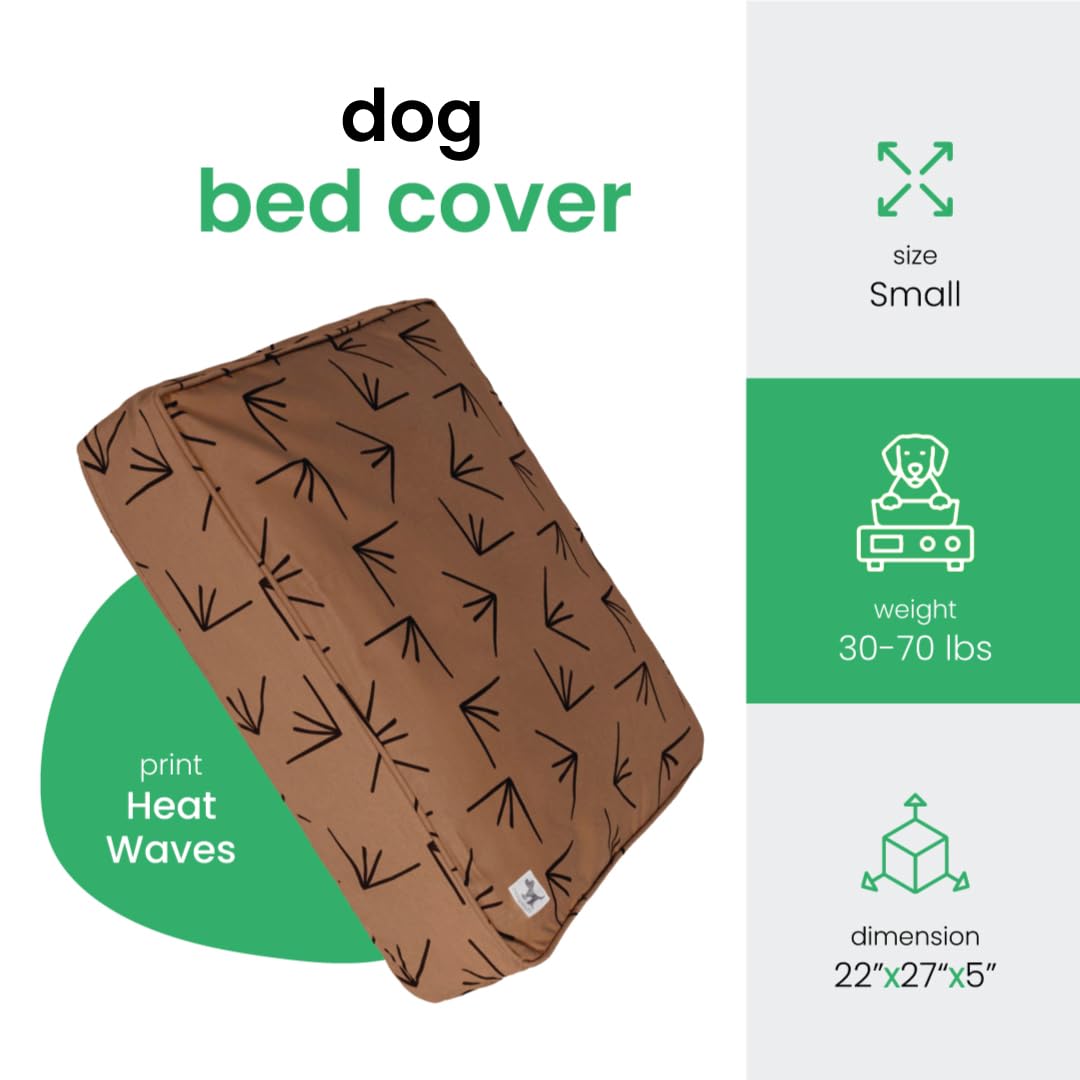 Molly Mutt Medium To Large Duvet Cover, Heat Waves, Brown With Black Accents, 22''X27''X5''