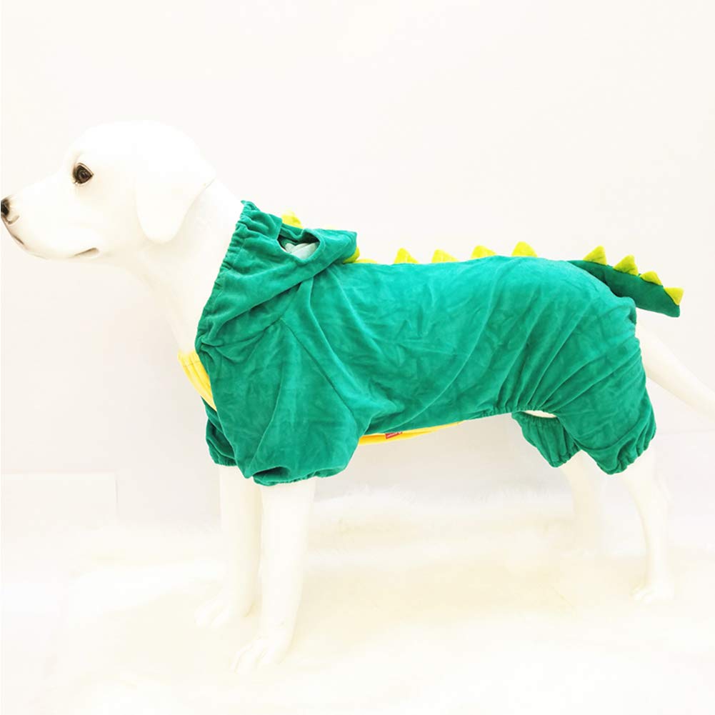Nacoco Dog Dinosaur Design Costume Green Pet Clothes For Medium & Large Dog (Green, Xxl)