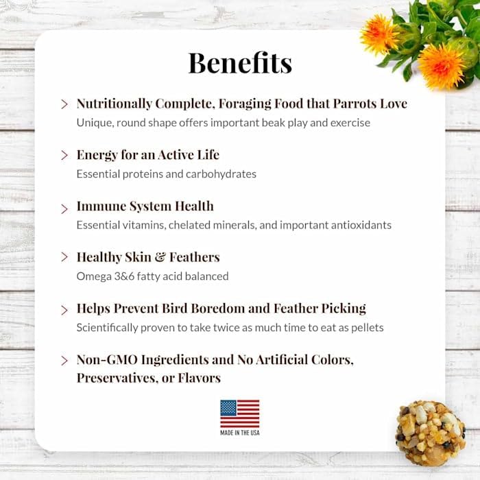 LAFEBERS Classic Nutri-Berries Pet Bird Food, Made with Non-GMO and Human-Grade Ingredients, for Parrots, 3.25 lb