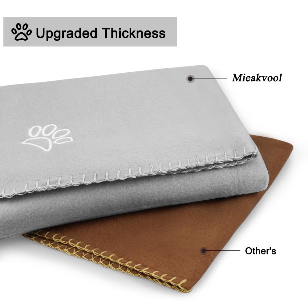 Mieakvool Puppy Dog Blanket, 6 Pack Pet Blankets For Puppy Cats Pets Fleece Paw Print Dog Blanket For Small Medium Pet Dog Cat W