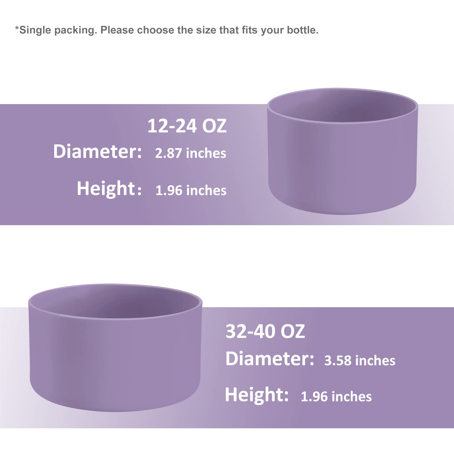 Vmini Protective Silicone Boot  Compatible With Hydro Flask And More Water Bottles  Anti-Slip Bottom Sleeve Cover (32-40 Oz  Thistle) -Like New