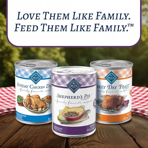 Blue Buffalo Family Favorites Adult Wet Dog Food, Made with Natural Ingredients, Shepherd s Pie, 12.5-oz Can (Pack of 12)