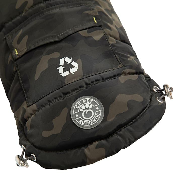Gf Pet Recycled Parka Dog Coat – Earth-Friendly Waterproof Dog Jacket | Warm Lining, Classic Style | Outwear For Small Medium Large Dogs – Camouflage - 4Xl