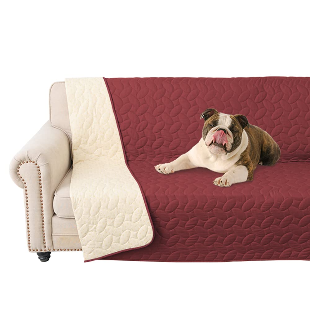 Ameritex Pet Bed Cover Dog Bed Blanket For Sofa And Furniture Waterproof New Pattern Design (52X82 Inch, Burgundy)