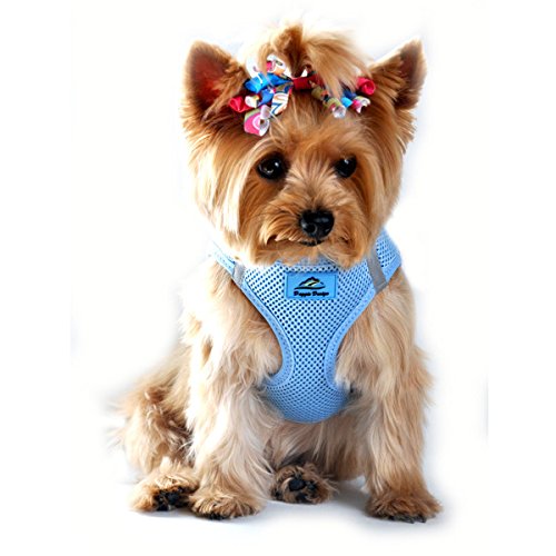American River Choke Free Mesh Dog Harness - Light Blue, Size Large