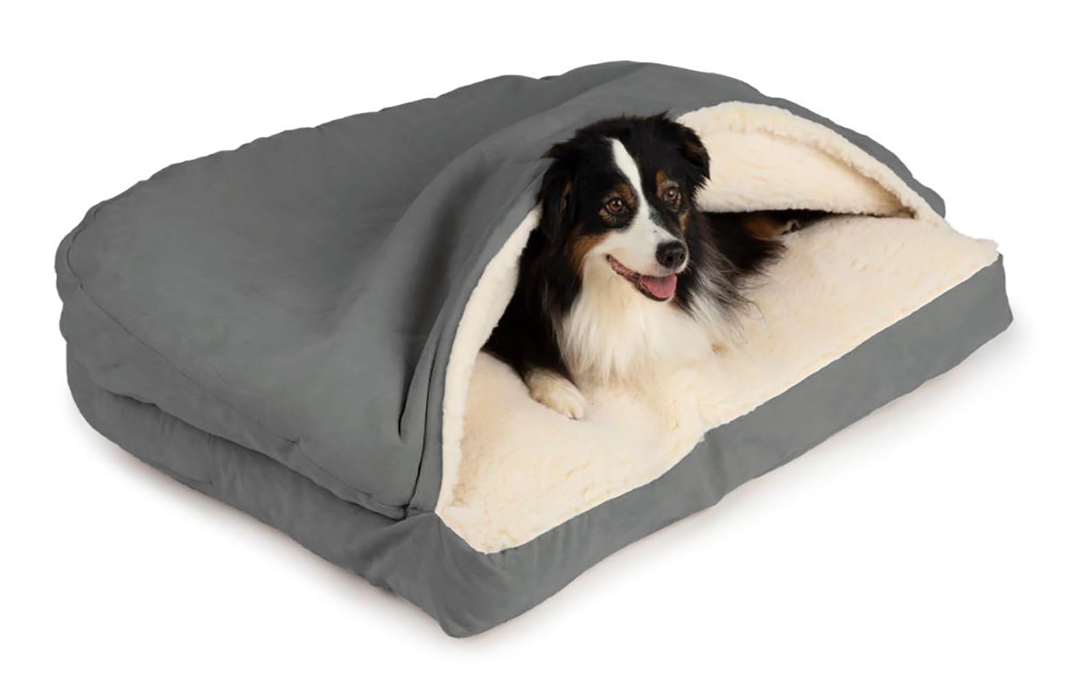 Snoozer Pet Products Luxury Rectangle Cozy Cave Dog Bed With Microsuede, Small, Camel