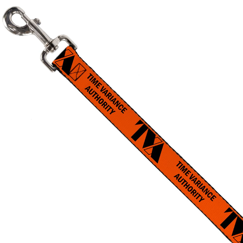 Dog Leash Loki Series Tva Time Variance Authority Text Orange Black 4 Feet Long 1.0 Inch Wide