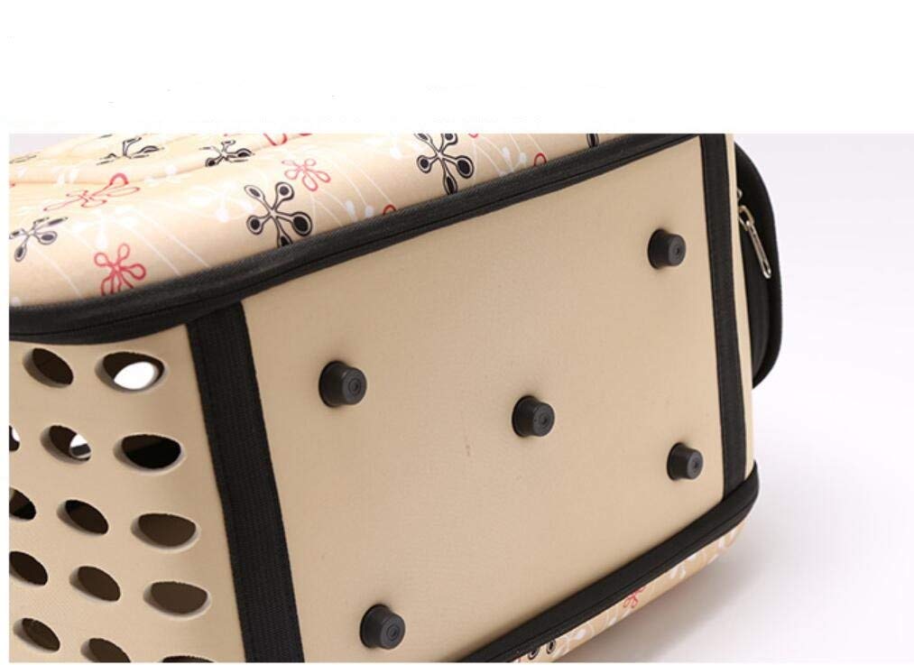 Foldable Pet Dog Carrier Cage Collapsible Travel Kennel - Portable Pet Carrier Outdoor Shoulder Bag For Puppy Dog Cat (S, Grey)