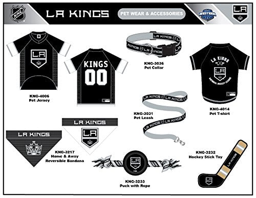 NHL LOS ANGELES KINGS Tee Shirt for DOGS & CATS, Large. - Are you a HOCKEY FAN? Let your Pet be an NHL FAN too!