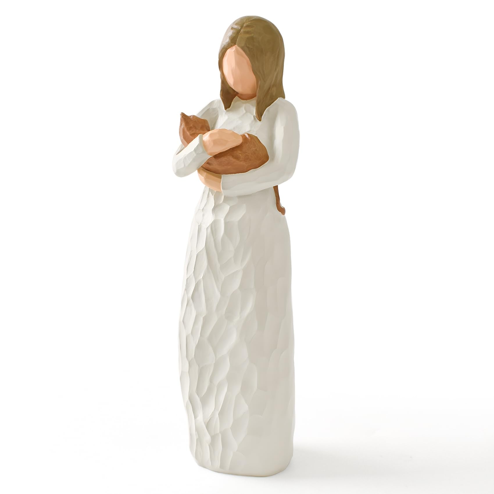 Cuayaes Cat Memorial Gifts, Orange Cat Figurines Loss Of Cat Sympathy Gift For Cat Mom, Friendship Guardian Angel Statue Cat Rem