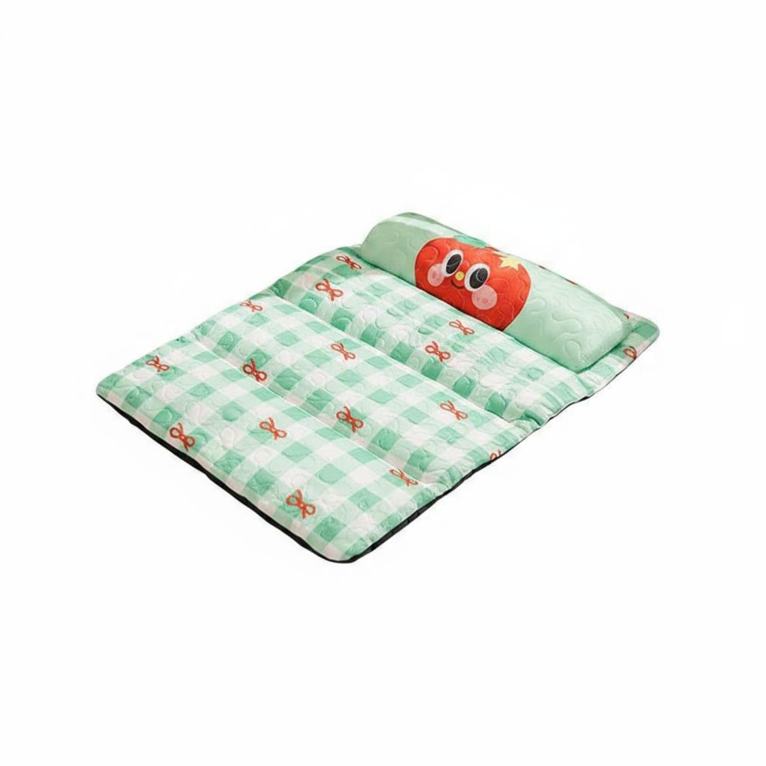 Merishopp Soft Ice Silk Cooling Pad Breathable Cooling Feline Mat Easy to Clean Summer Feline Bed for Hot Weather, Green, L | Pe