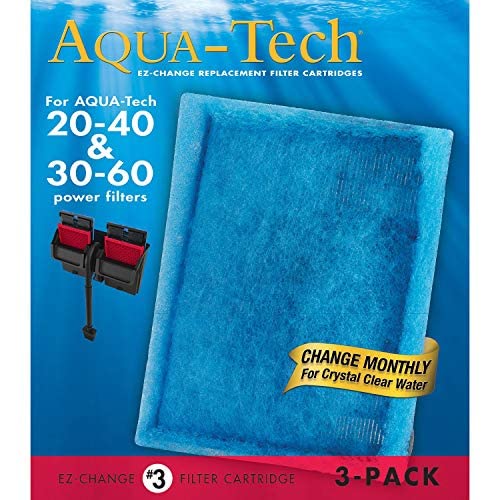 Aqua-Tech EZ-Change #3 Activated Carbon Filter Cartridges for 20-40 / 30-60 Gallon Aquarium Power Filters, 3 Pack