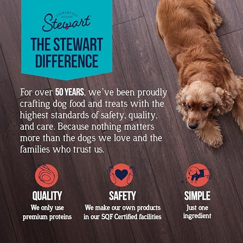 Stewart Single Ingredient Freeze Dried Raw Dog Treats, Beef Liver, 3.5 Ounce Resealable Pouch, Training Treats or Meal Topper Do
