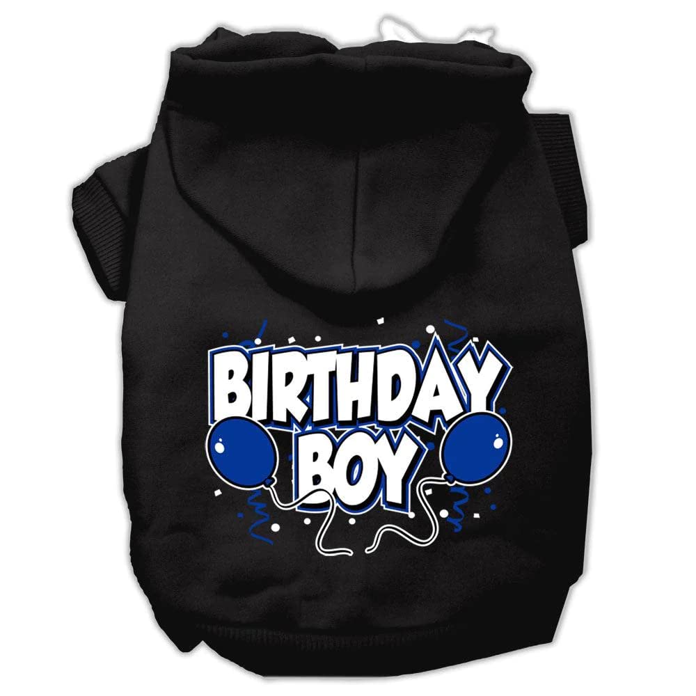 Pet, Dog & Cat Hoodie Screen Printed, 'Birthday Boy' Brown Xl (14-20 Lbs.)