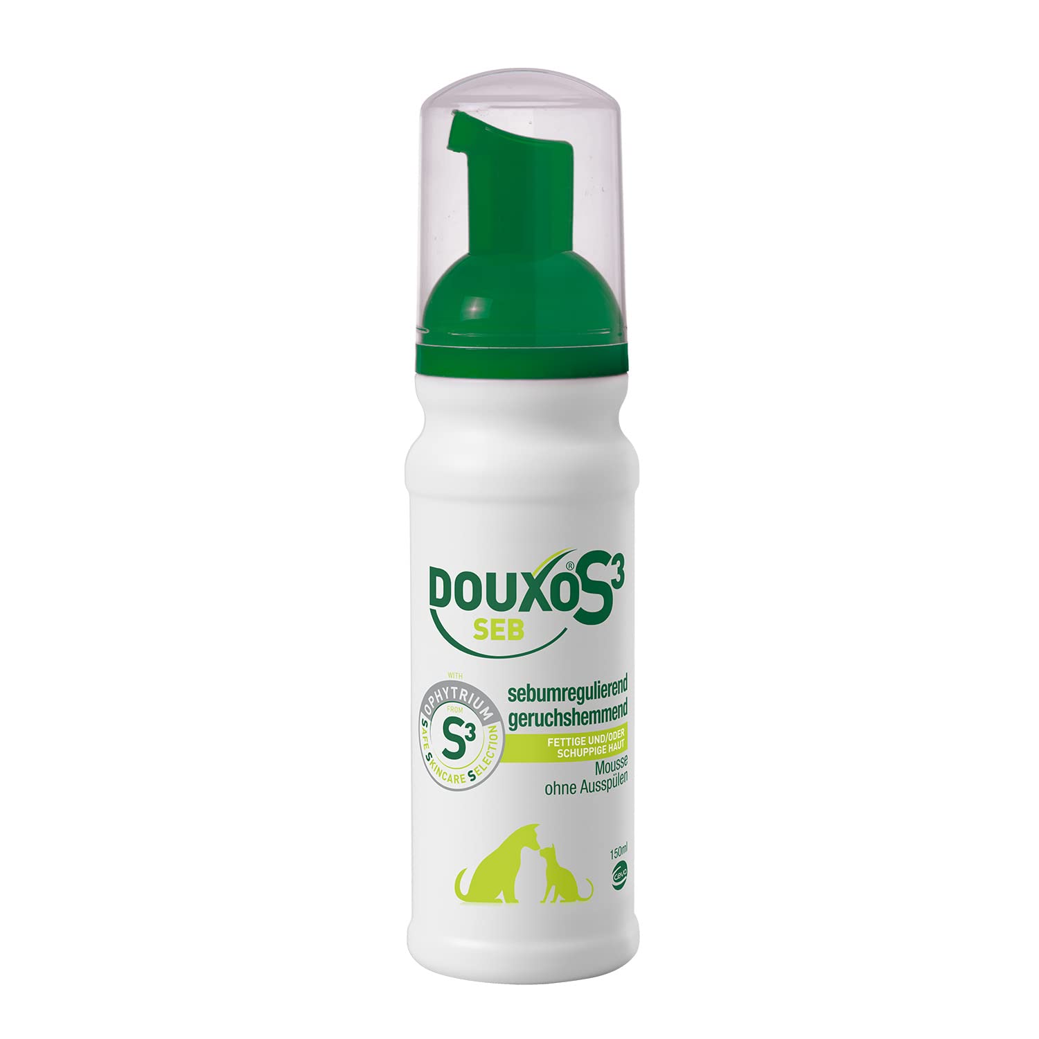 DOUXO S3 SEB Mousse, Dog & Cat Dandruff Solution, Soothing Leave-On Cat Mousse, Effective Mousse for Dog Dermatitis, Flaky & Oil