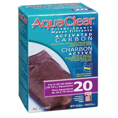 AquaClear Activated Carbon Filter Inserts, 9-Ounce, Plastic, Replacement Media for 110 Gallon Tanks, Model A622, White